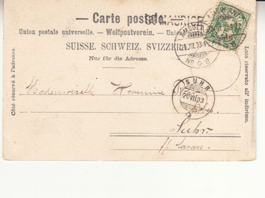 Ansichtskarten: Gryon 1903 mit Stabstempel St. Maurice – Gebraucht aus Bürglen TG von StampGraf 1