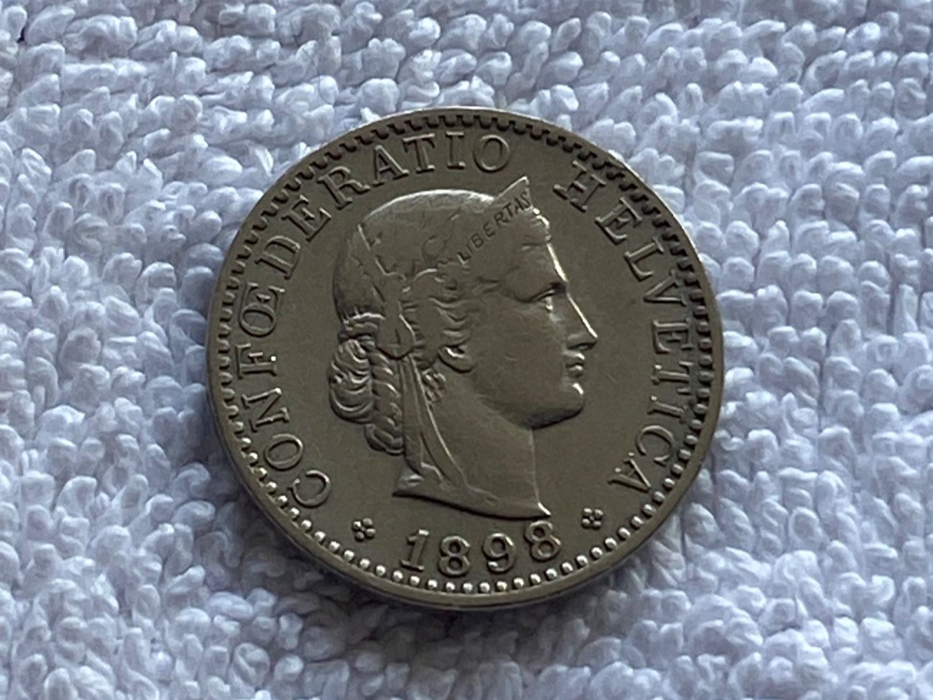 Alle Münzen: 20 centimes/rappen 1898 – Gebraucht aus Nyon von Ilmi09