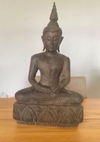 Asiatische Buddha Holzfigur Skulptur Buddhismus Thailand