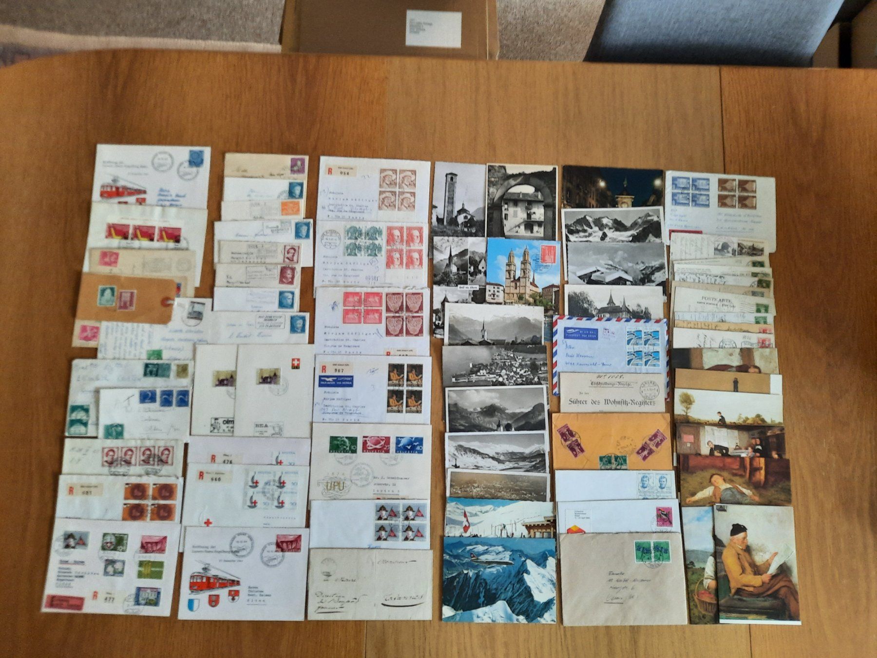 Alle Briefmarken: CH, 160 Briefe, Expr./ R / BF Karten / T d Br. etc. – Gebraucht aus Trimbach von monga01 1