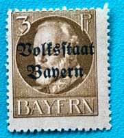 Briefmarken aus König Ludwig III. von Bayern mit Aufdruck
