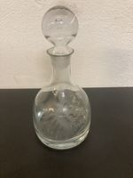 Dekantierer GALLO Glas, mit Schliffmuster, Vintage Deko