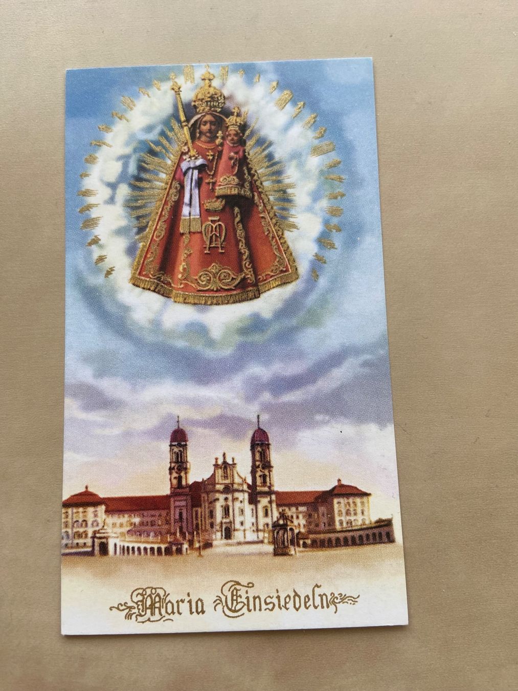 Foto & Immagini: 1 Heiligenbildli Maria Einsiedeln Jungfrau Mutter Gottes – Usato da Luzern venduto da waterfront1