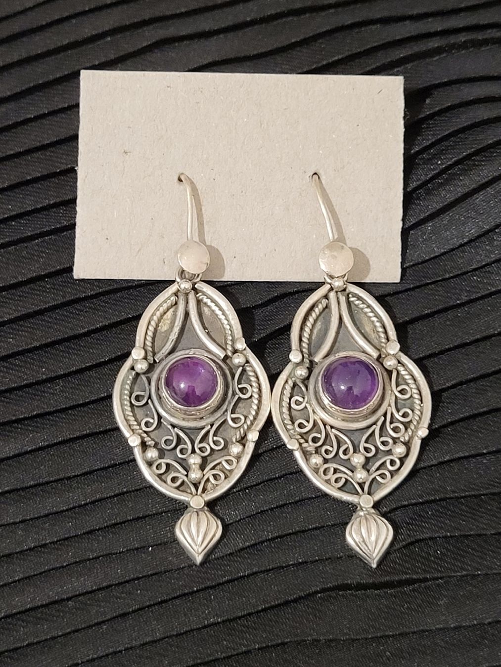 Orecchini pendenti & Orecchini a lobo: Silberohrringe 925 mit lila Stein, Schmuck – Usato da Allschwil venduto da Uhrenbinz