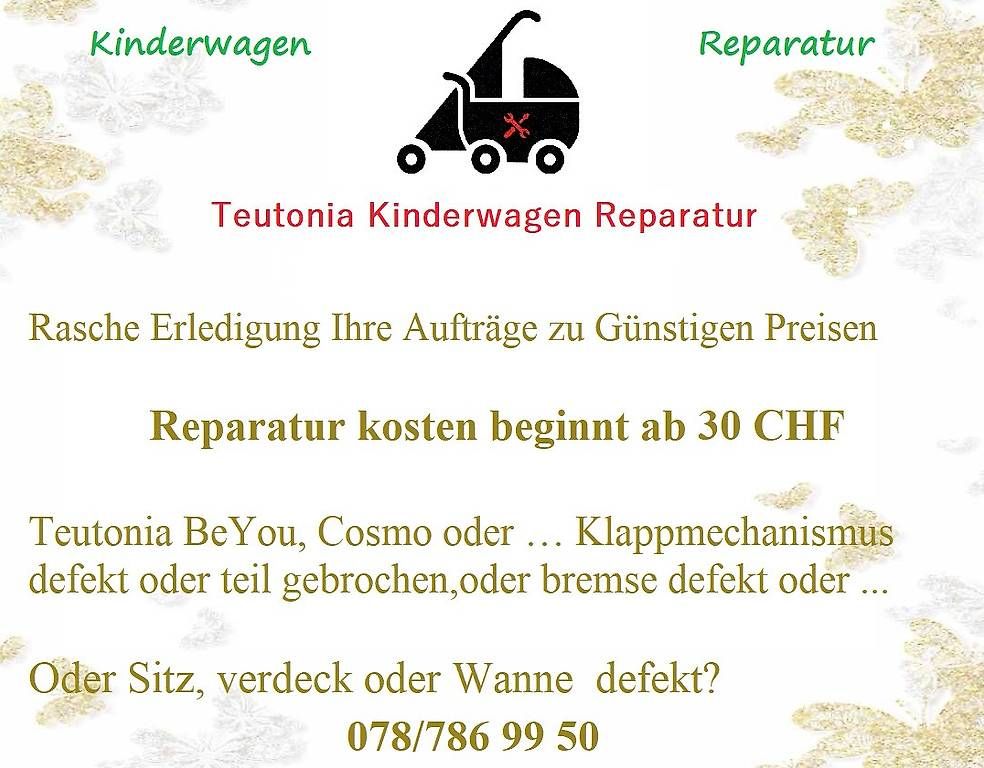 Kinderwagen: Teutonia Vorderrad 60 , ohne Gabel für BeYou, Cosmo, Lambda – Gebraucht aus Winterthur von Happy-Baby 4