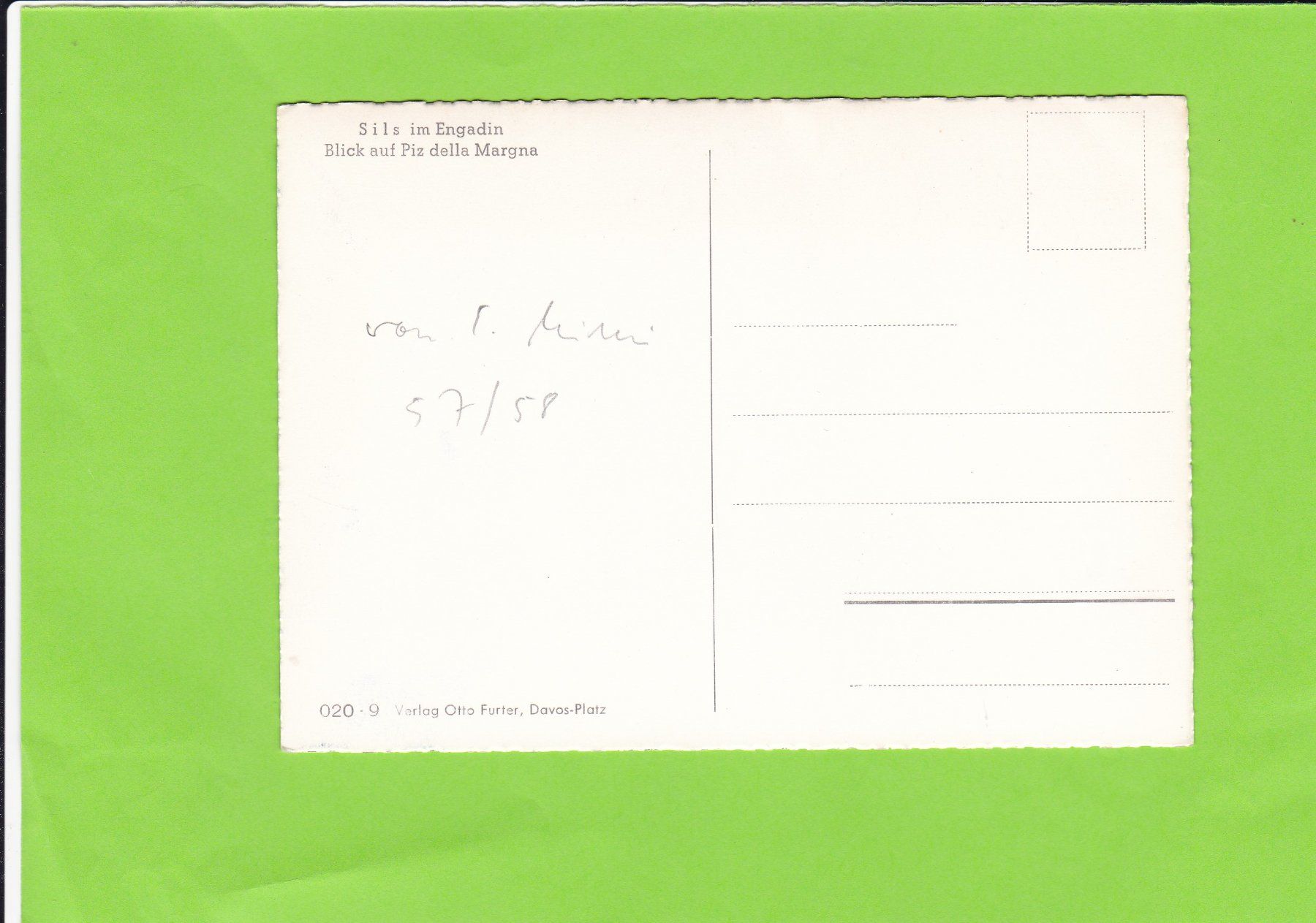 Cartoline postali: Sils im Engadin – Usato da St. Peterzell venduto da neckertal 1