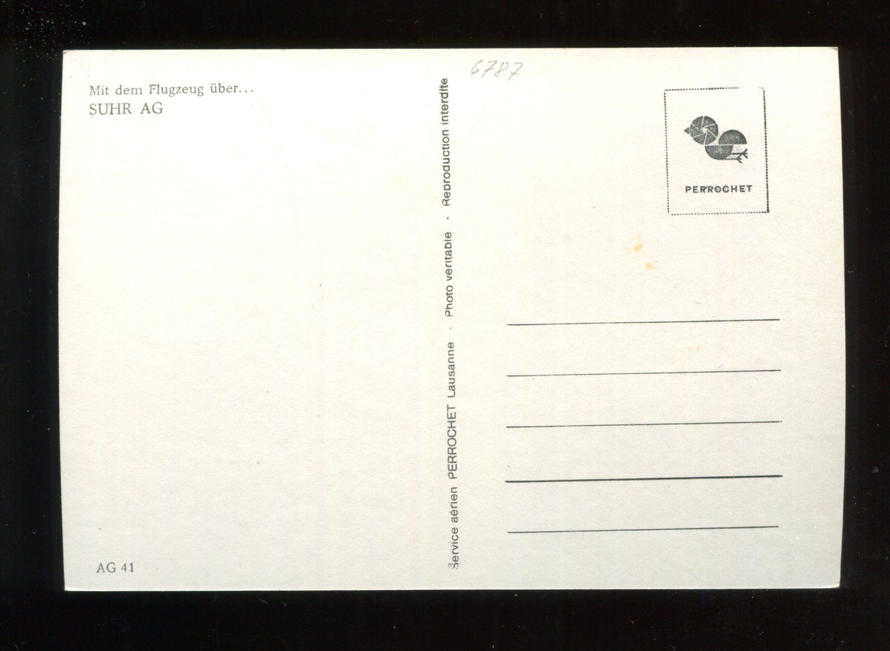 Cartoline postali: Suhr, Mit dem Flugzeug über….. – Usato da Aarau venduto da Elmaar41 1
