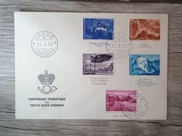 TR47 Enveloppe + Timbre Liechtenstein 1959