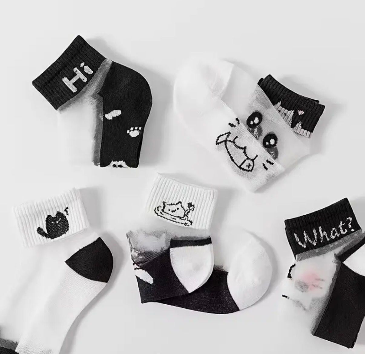 Socken: 5x Knöchel-Socken-Katzen- Einheitsgrösse 36-40 – Neu (gemäss Beschreibung) aus Teufenthal AG von MeineSchatztruhe 2