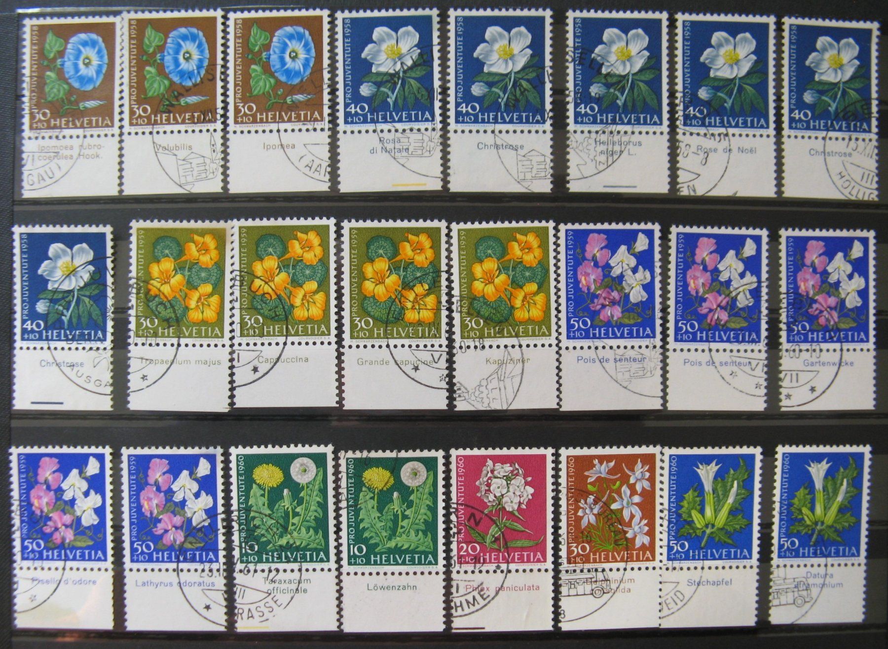 Tutti i francobolli: PJ 1950 - 1976 mit Tabs gestempelt – Usato da Frauenfeld venduto da Interessent1 1