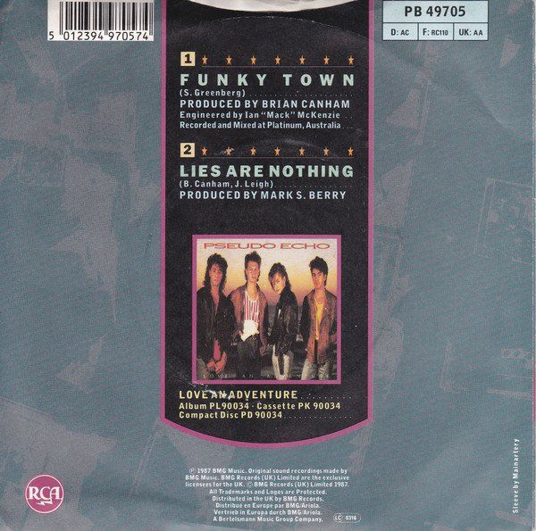 Vinyles: Pseudo Echo: Funky Town 7" – D'occasion à Steinhausen par Vilivinili 1