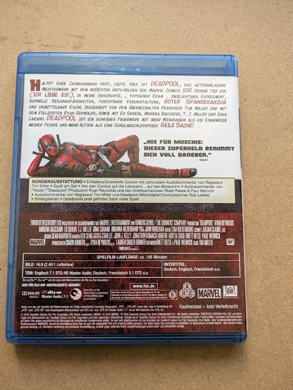 Tutti i DVDs: Deadpool Film Blu-ray – Usato da Chur venduto da FreakofRarity 1