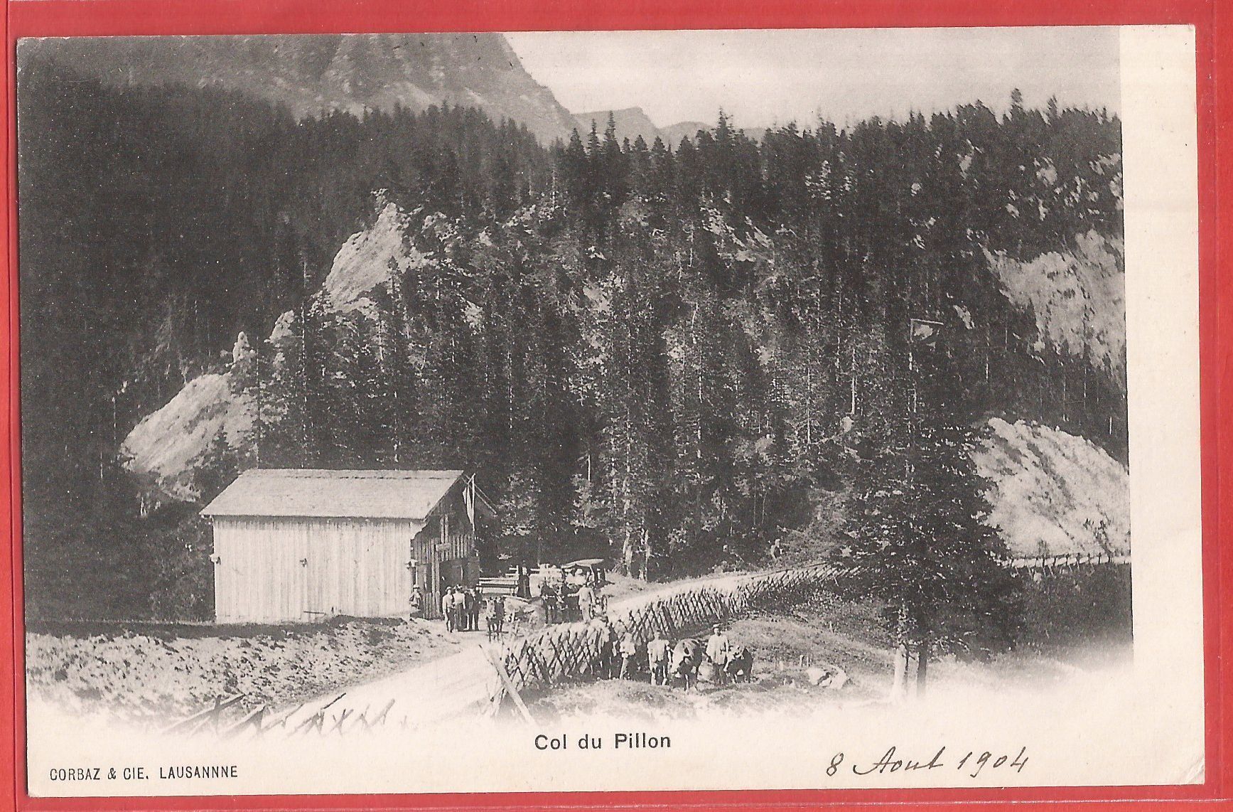 Cartoline postali: Col du Pillon - Kutsche - 1904 – Usato da Fislisbach venduto da Porano