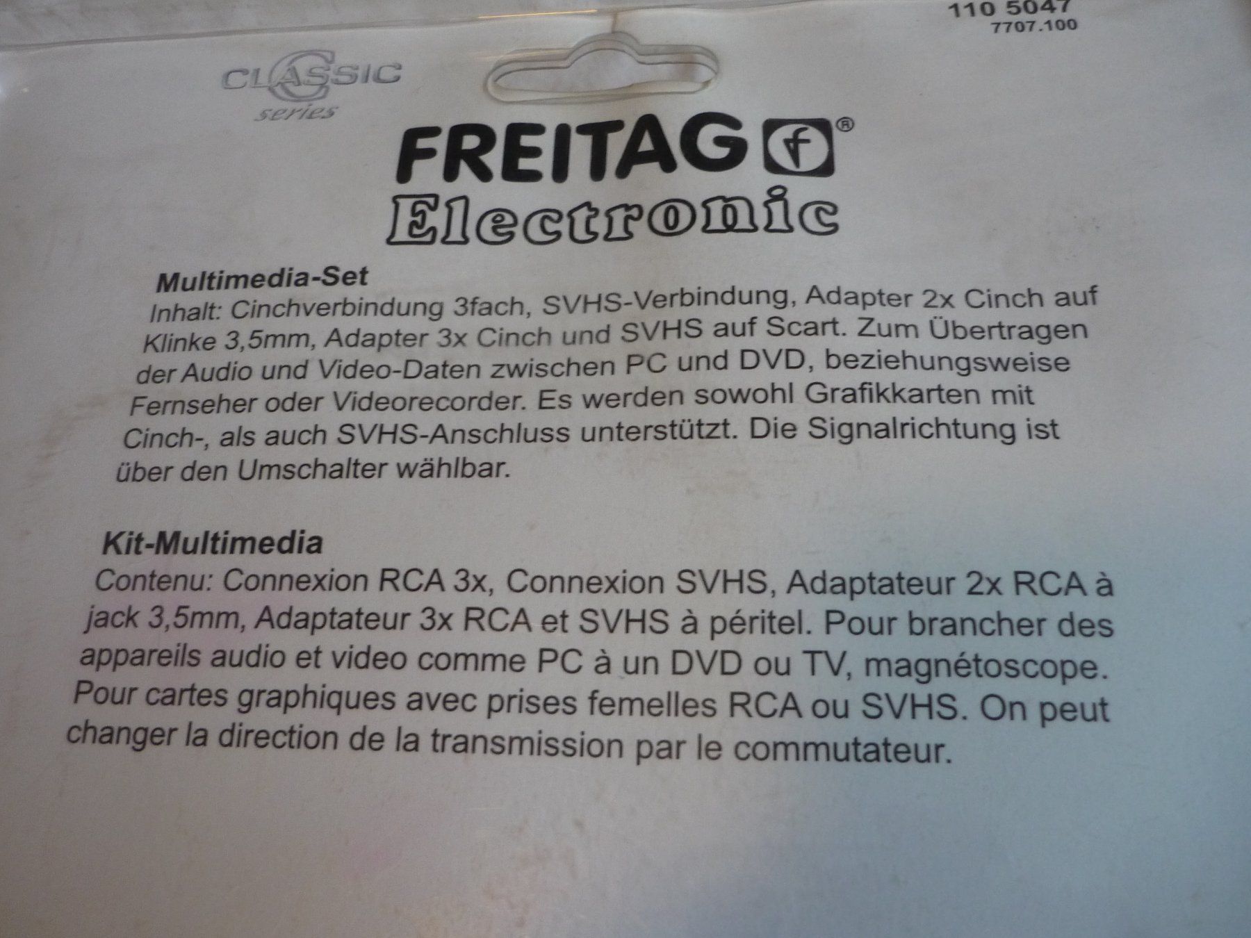 Kabel: Freitag Electronic - Multimedia Set Video – Neu und originalverpackt aus Beringen von Flatretriever 3