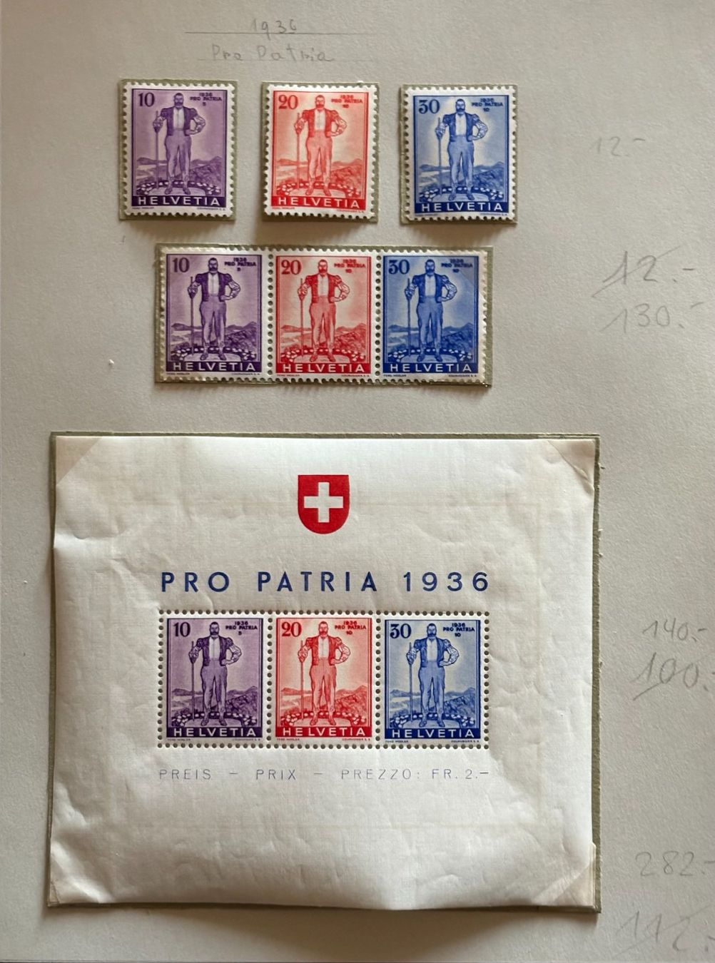 Tutti i francobolli: BRIEFMARKEN PRO JUVENTUTE 1936 – Usato da Ostermundigen venduto da Heavenmaus75