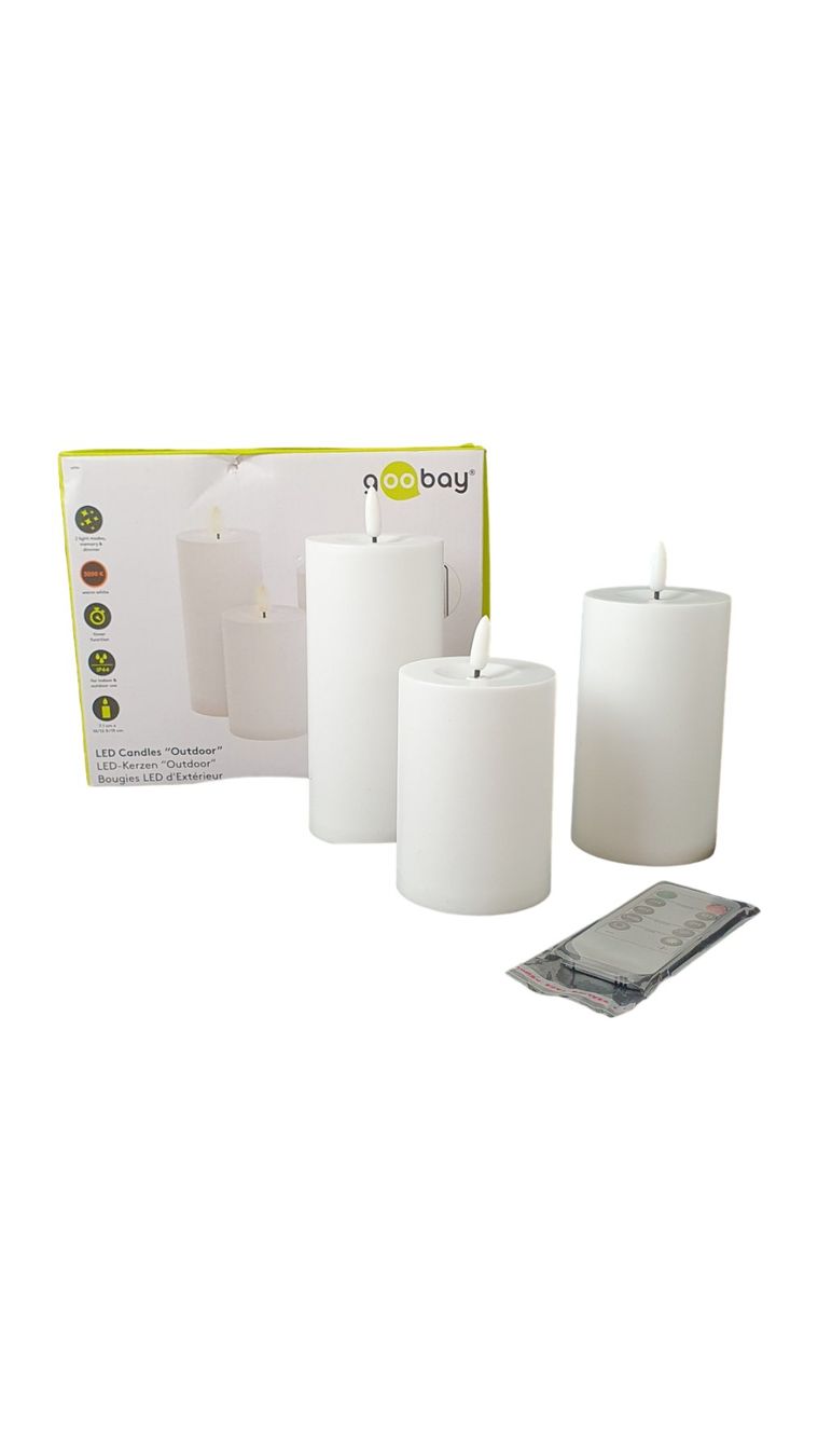Candele: GOOBAY LED-Kerzen Outdoor 3er-Pack – Nuovo e nell'imballaggio originale da Wangen b. Olten venduto da Restwert_Wangen 2