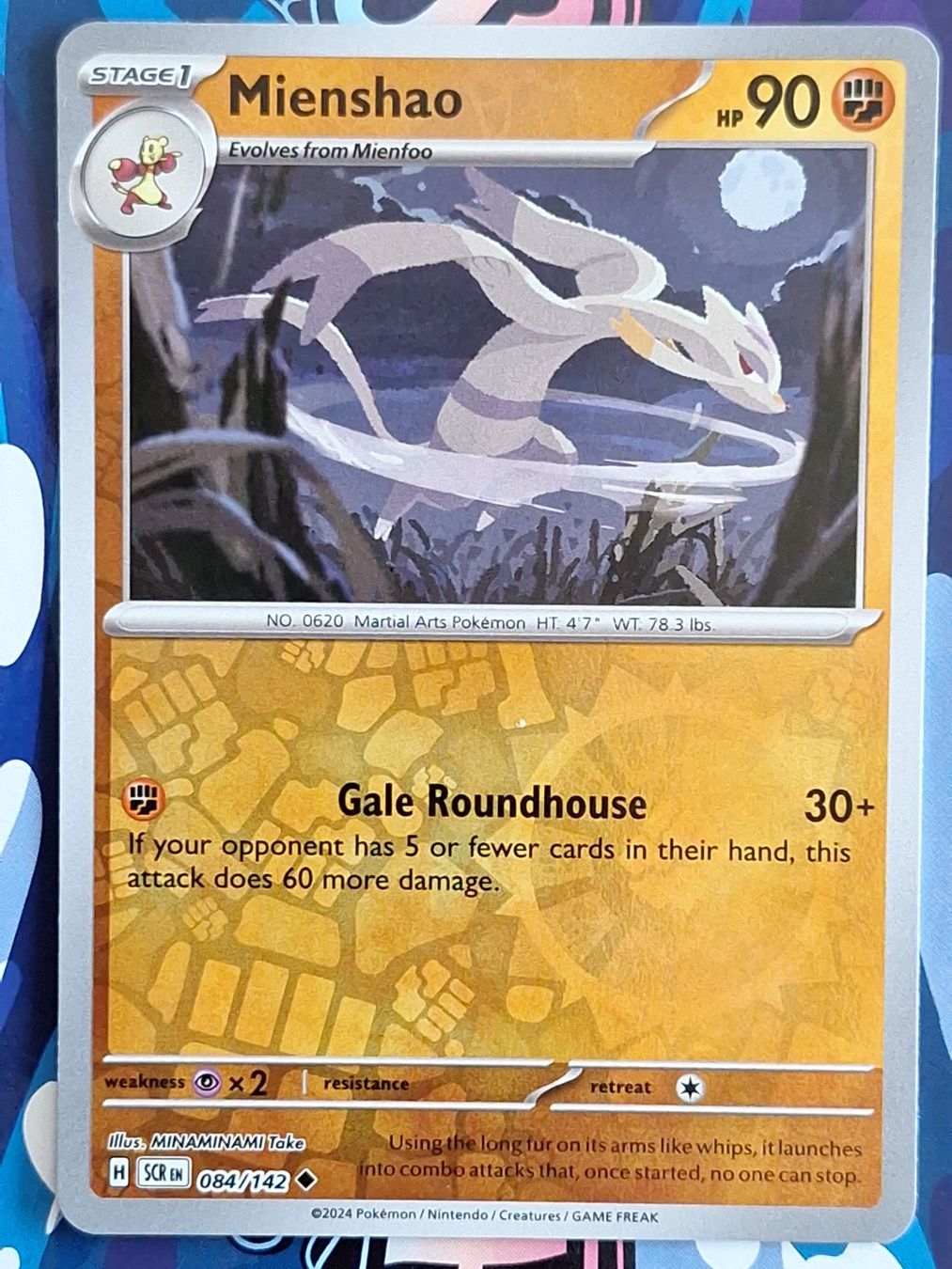 Pokémon Carte collezionabili: Mienshao - Reverse Holo Pokemon Stellar Crown - #7.3 – Usato da Altstätten SG venduto da GGsGameshop