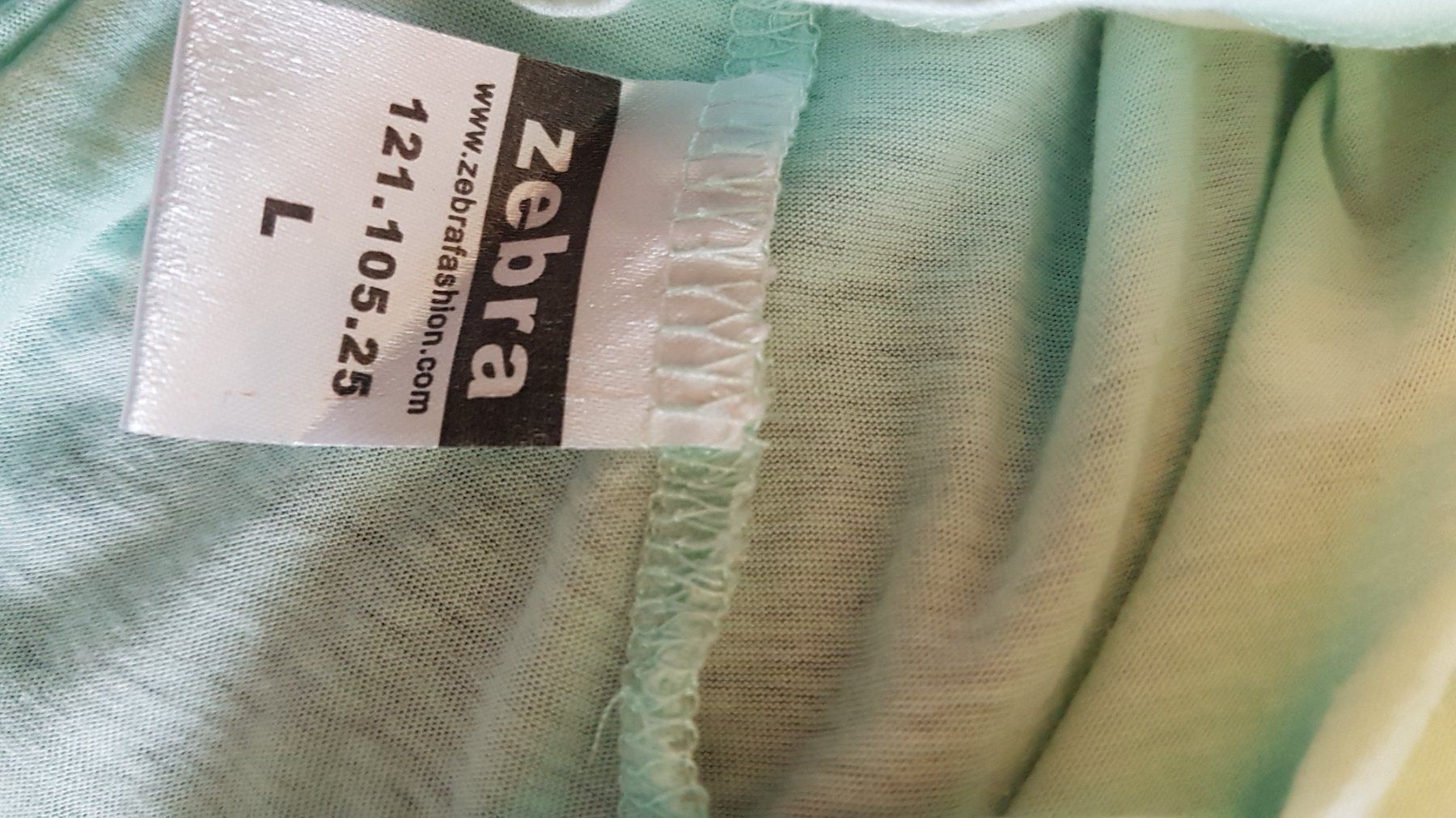 Zebra Top: Mintfarbenes Baumwolltop mit Print – Usato da Oberengstringen venduto da Asteroid56 8