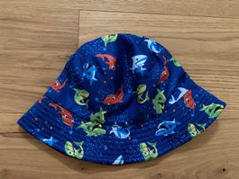 Badehütchen / Sonnenhut mit Fisch Motiv, Grösse 52/54