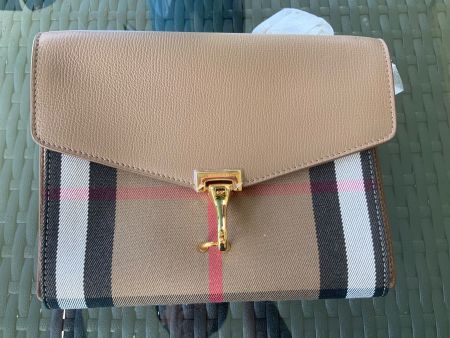 Burberry Tasche Check Canvas Leder Beige Damen Sommer (58)
