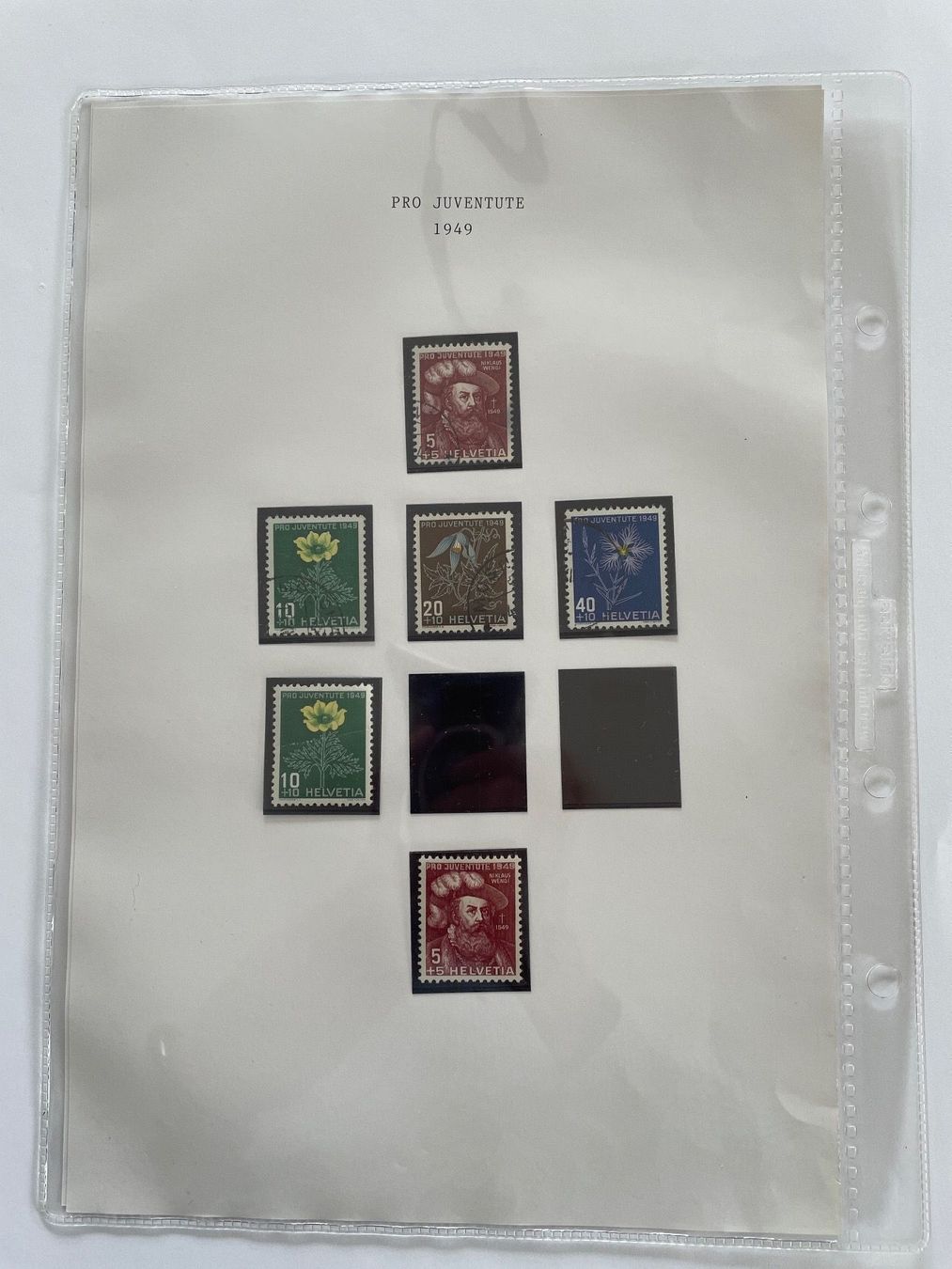 Tutti i francobolli: Antike Briefmarken Pro Juventute 1944 - 1952 – Usato da Adligenswil venduto da Treegarden 5
