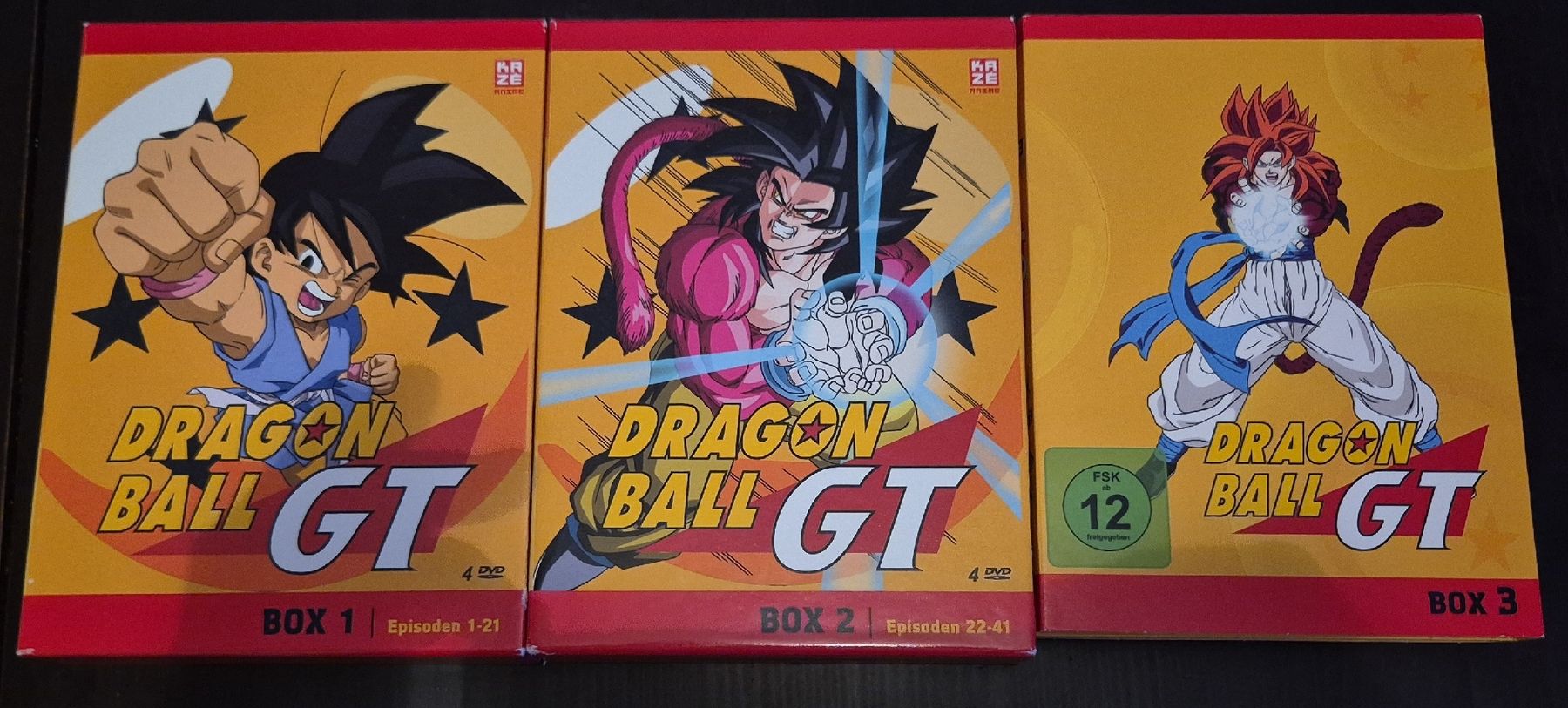 Tutti i DVDs: Dragon Ball GT Box 1-3 DVD Sets neuwertig – Usato da Regensdorf venduto da Brickshop_Zuerich
