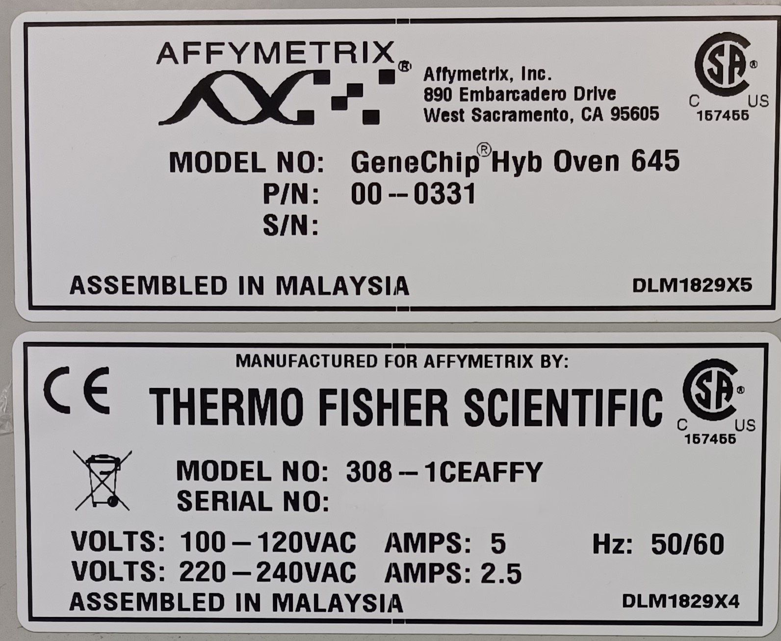 Accessori da laboratorio: Affymetrix GeneChip Hybridization Oven 645 – Usato da Niederdorf venduto da LeptonAG_Labor 2