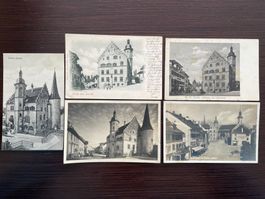 SURSEE Rathaus, Post & Telegraph, Kirche, Unterstadt, 5 AK