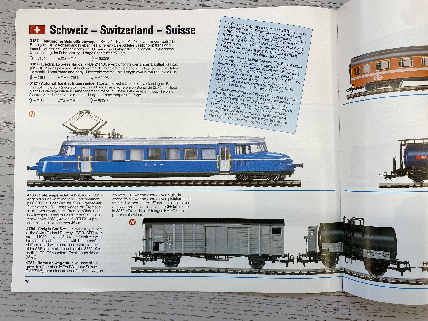 Märklin Modellini di ferrovie: Märklin 1989/90 Export Modelle – Usato da Lupsingen venduto da New-Haven 1
