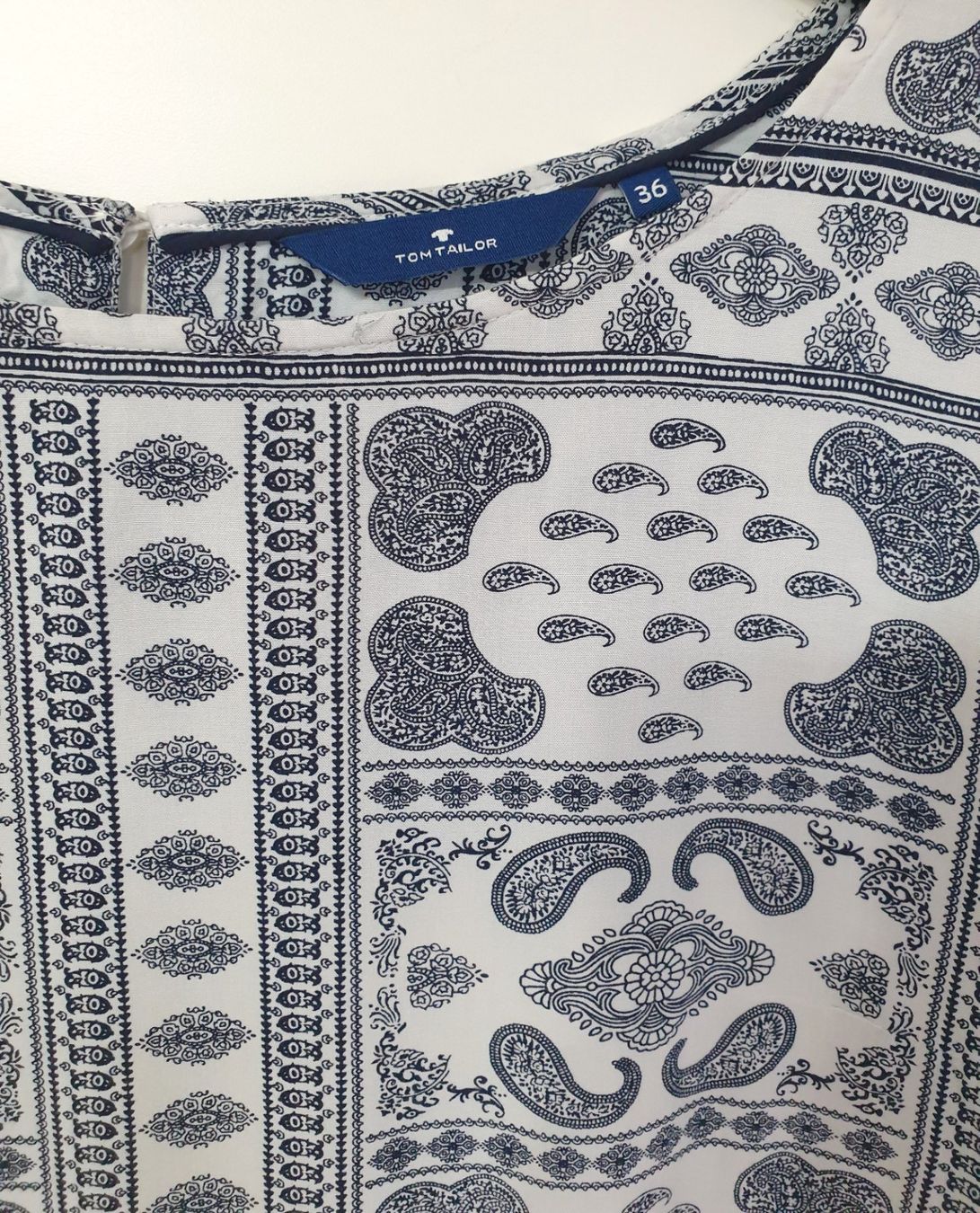 Tom Tailor Camicette: Tom Tailor Damen Bluse Grösse 36 - navy weiss – Usato da Oetwil an der Limmat venduto da dhantal 7