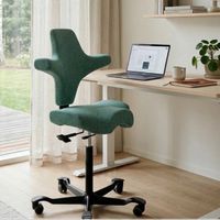 Ergonomischer Bürostuhl Lykke grün/türkis mit Rollen