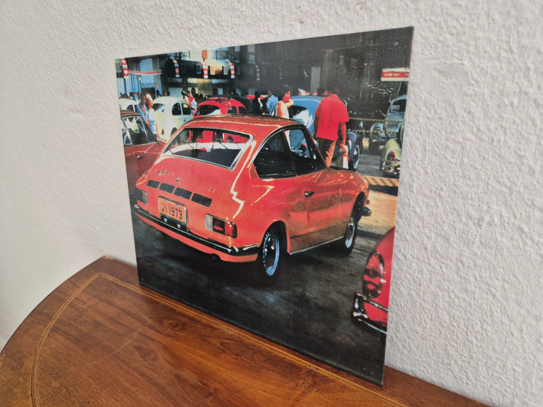Volkswagen Insegne: Blechschild VW Karmann Ghia Oldtimer Schild Blech Reklame – Usato da Schaffhausen venduto da pfanis09 3