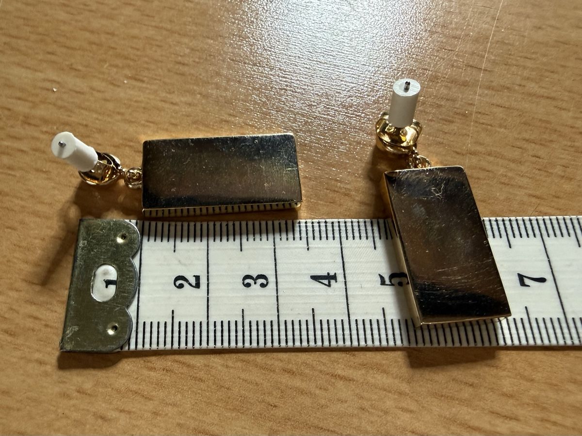 Orecchini pendenti & Orecchini a lobo: Domino-Ohrringe, Goldfarbe Vintage – Usato da Lamone venduto da LaCantinaMagica 7