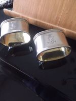 2 RONDS DE SERVIETTES ARGENT MASSIF ET VERMEILLE