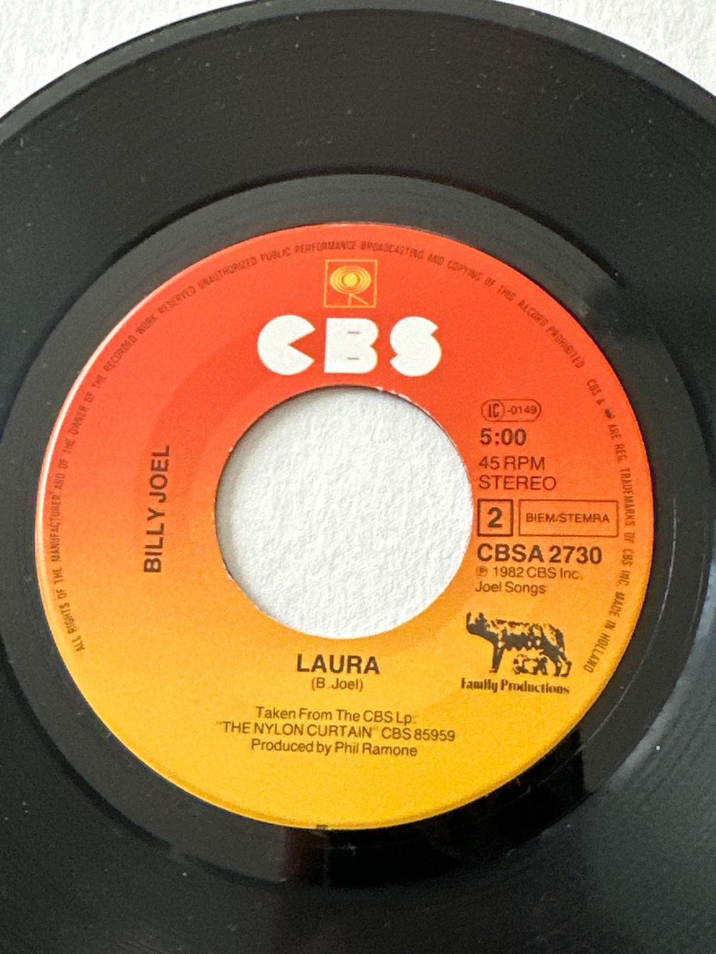 Dischi in vinile: Billy Joel - Pressure/Laura (7" Single 1982) – Usato da Wabern venduto da fri_t6kq 3