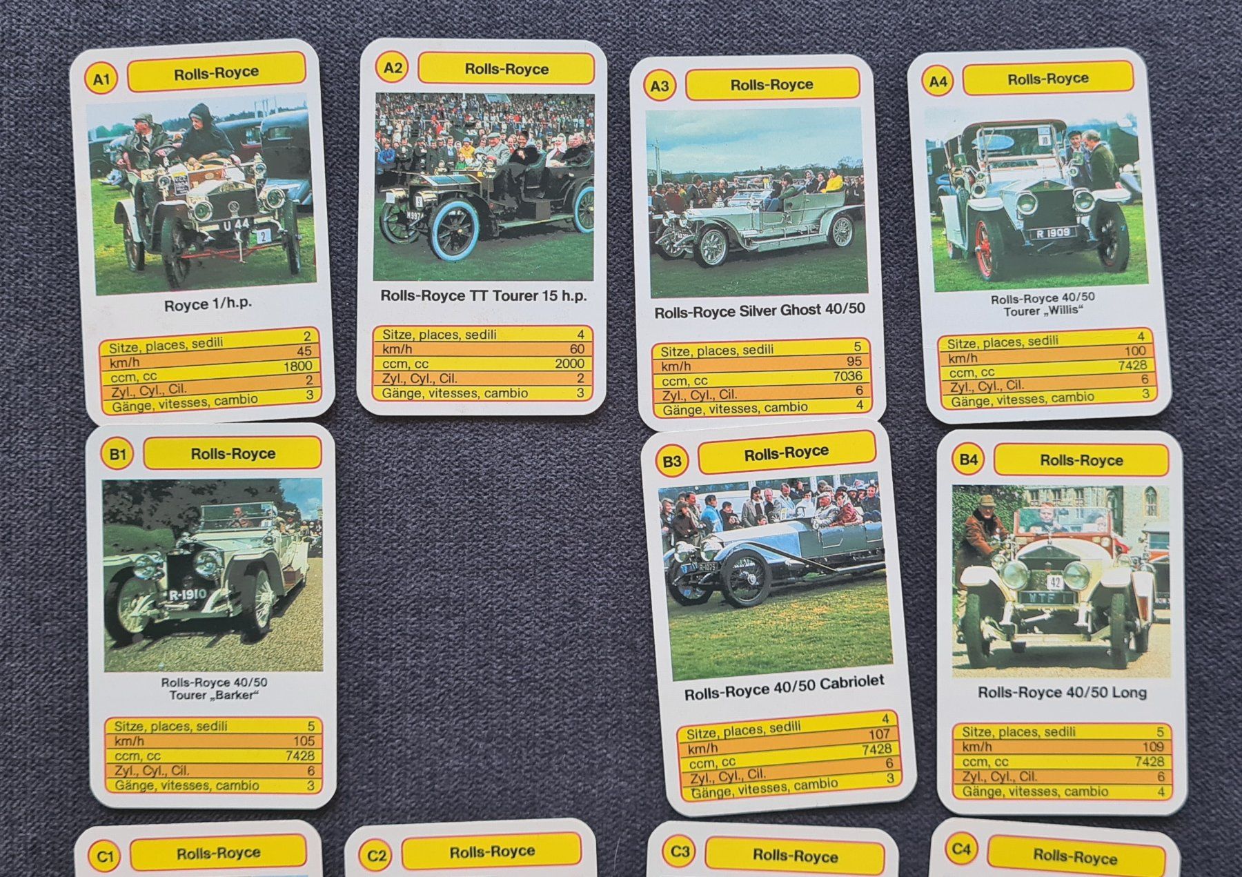 Giochi: Quartett Rolls Royce Auto Oldtimer Classic Car Top Ass – Usato da Steffisburg venduto da Black-Jack 2