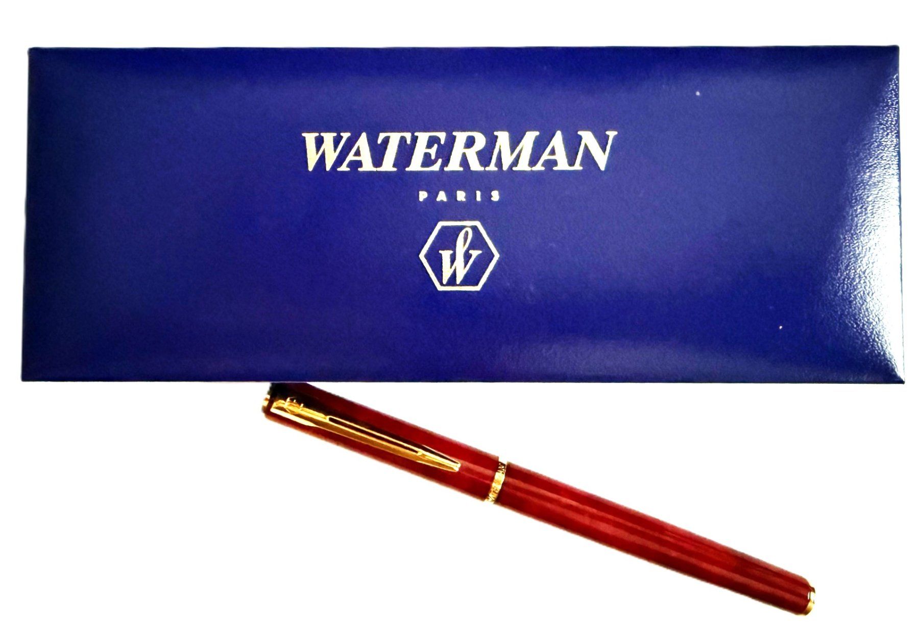 Waterman Penna & Evidenziatori: Waterman Apostrophe Tintenroller rot marmoriert – Nuovo e nell'imballaggio originale da Menziken venduto da ABA60