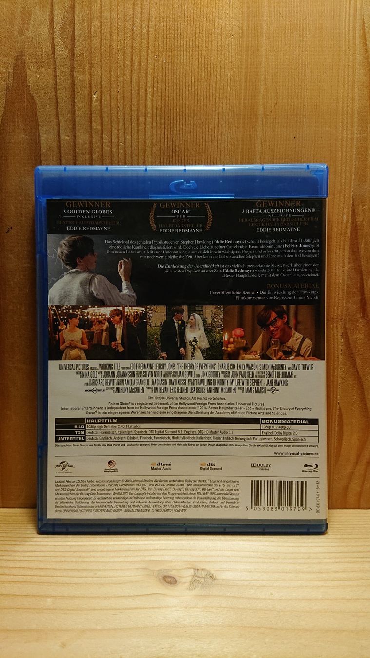 Tutti i DVDs: DIE ENTDECKUNG DER UNENDLICHKEIT Blu-Ray mit Eddie Redmayne – Usato da Wilderswil venduto da Exebub 1