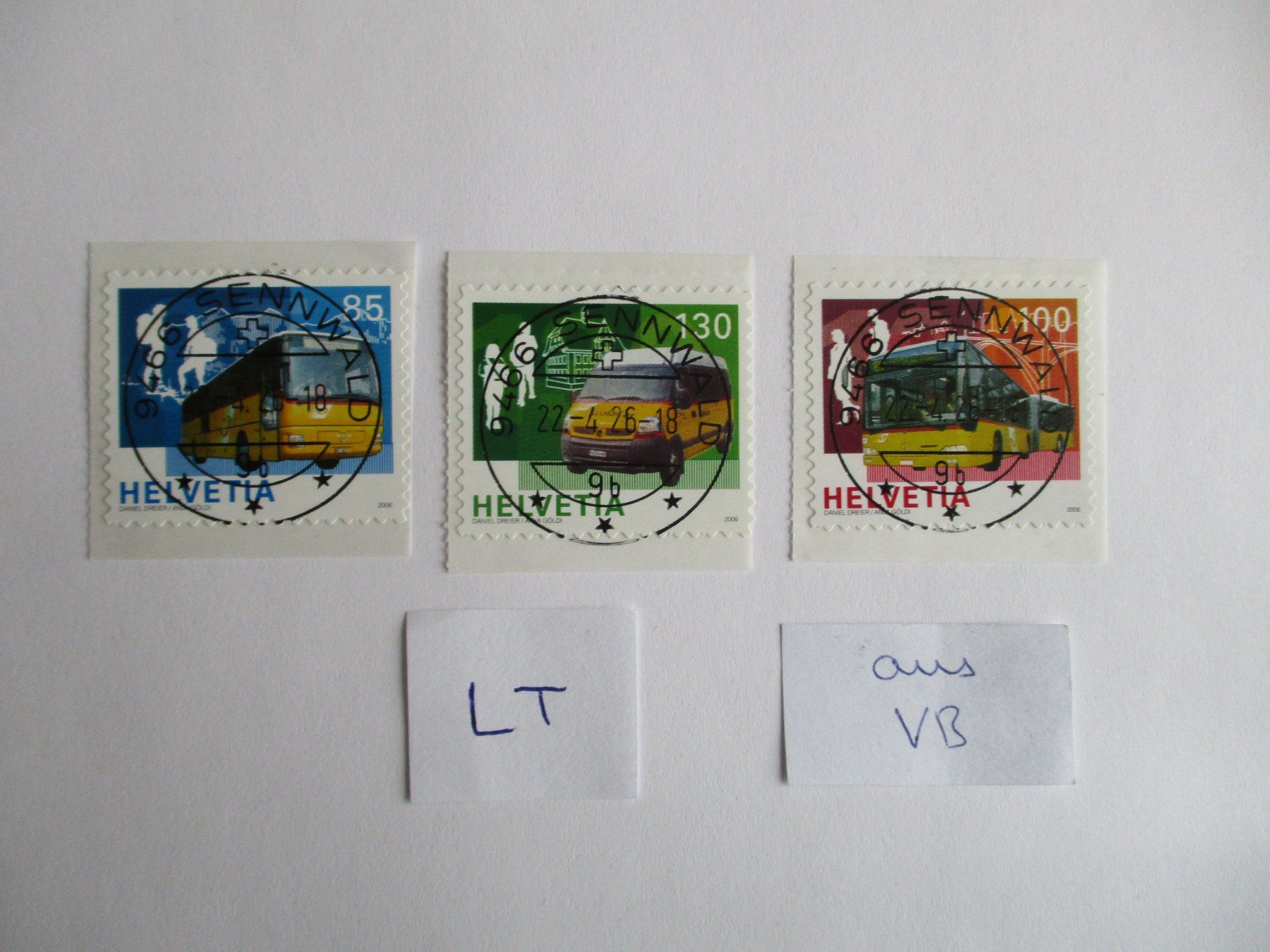 Alle Briefmarken: Voll Letztagsstempel der Poststelle 9466 Sennwald – Gebraucht aus Langnau b. Reiden von Aktuell88