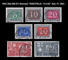 7x PAX Ersttag „ERSTFELD - 9.V.45“, Kat. Fr. 280.-
