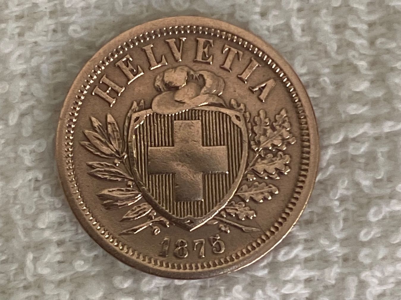 Tutti le monete: 2 centimes/rappen 1875 – Usato da Nyon venduto da Ilmi09 1