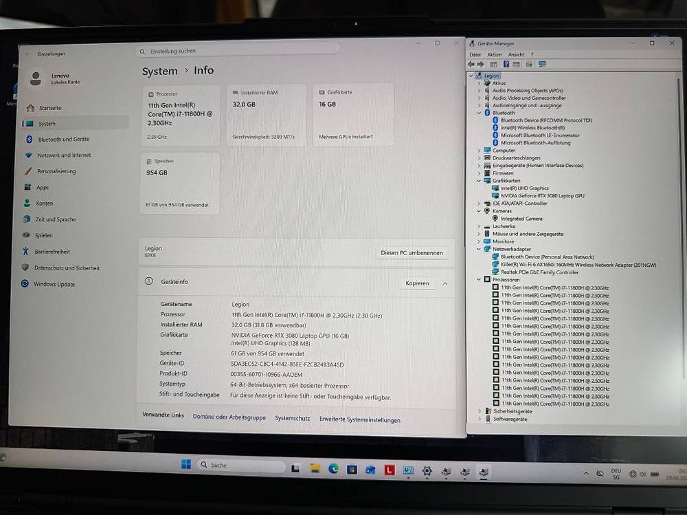 Lenovo Legion 7 16ITHg6 NEU 16 GB NVIDIA RTX (Neu (gemäss Beschreibung ...
