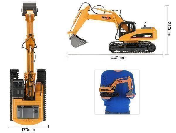 Modellismo RC: RC Schaufelbagger - RC Bagger Digger 1550, RTR, Huina – Nuovo e nell'imballaggio originale da Entlebuch venduto da Hebu 3
