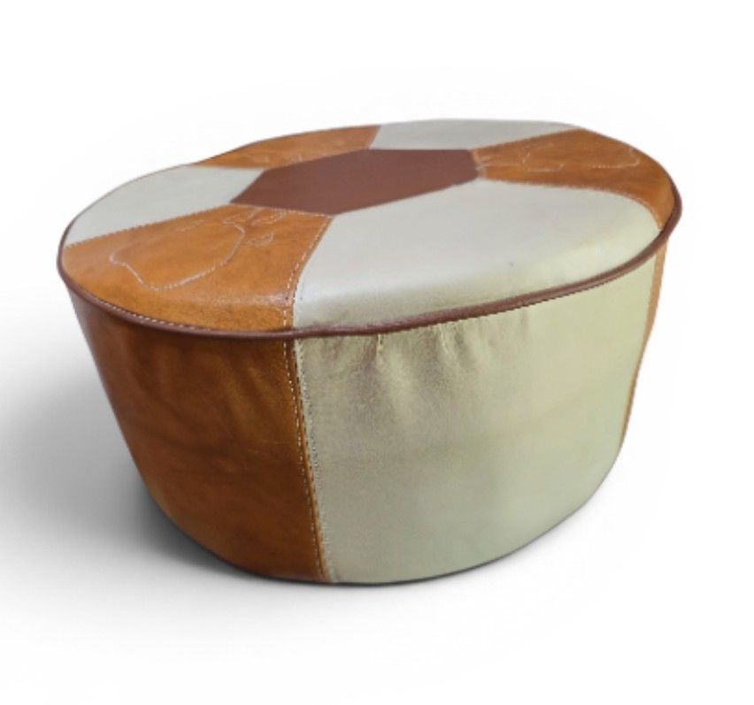 Tabourets: Pouf en cuir – Neuf (Voir description) à Vernier par 19pigments 1