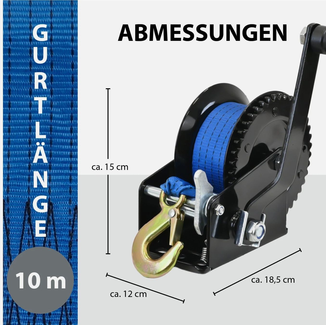 Altro per stoccaggio & trasporto: Gurtwinde Handwinde Bootswinde 540 kg Gurtlänge 10 m – Nuovo e nell'imballaggio originale da Untersiggenthal venduto da customs 2