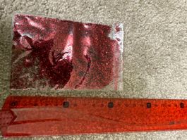 Roter Glitzer, Basteln, Deko, Weihnachten, Karneval