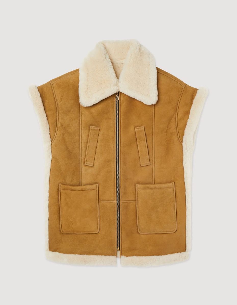 Sandro Gilet & Giacche senza maniche: Sandro Shearling Vest – Nuovo (secondo la descrizione) da Zürich venduto da mel_wc6v 1