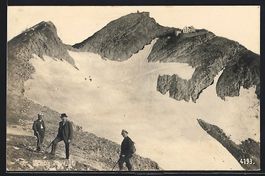 AK Säntis, Wanderer am Gletscher, 1924