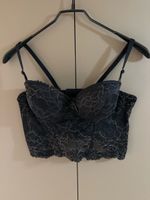 Damen Bustier mit Spitze schwarz/bronze neuwertiger Zustand