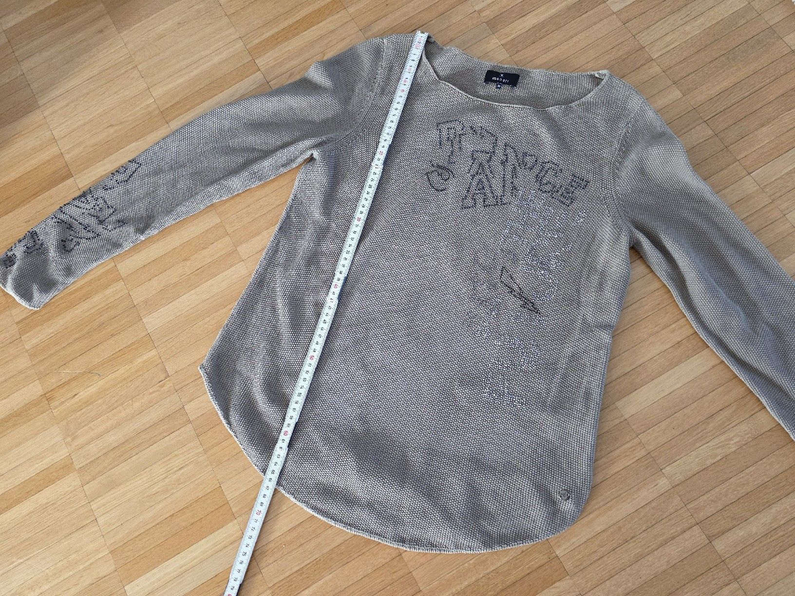 Monari Pulls & Sweat-shirts: Monari Strickpullover, Gr. 38, Khaki Glitzer, neuwertig – D'occasion à Laufenburg par may_r2st 1